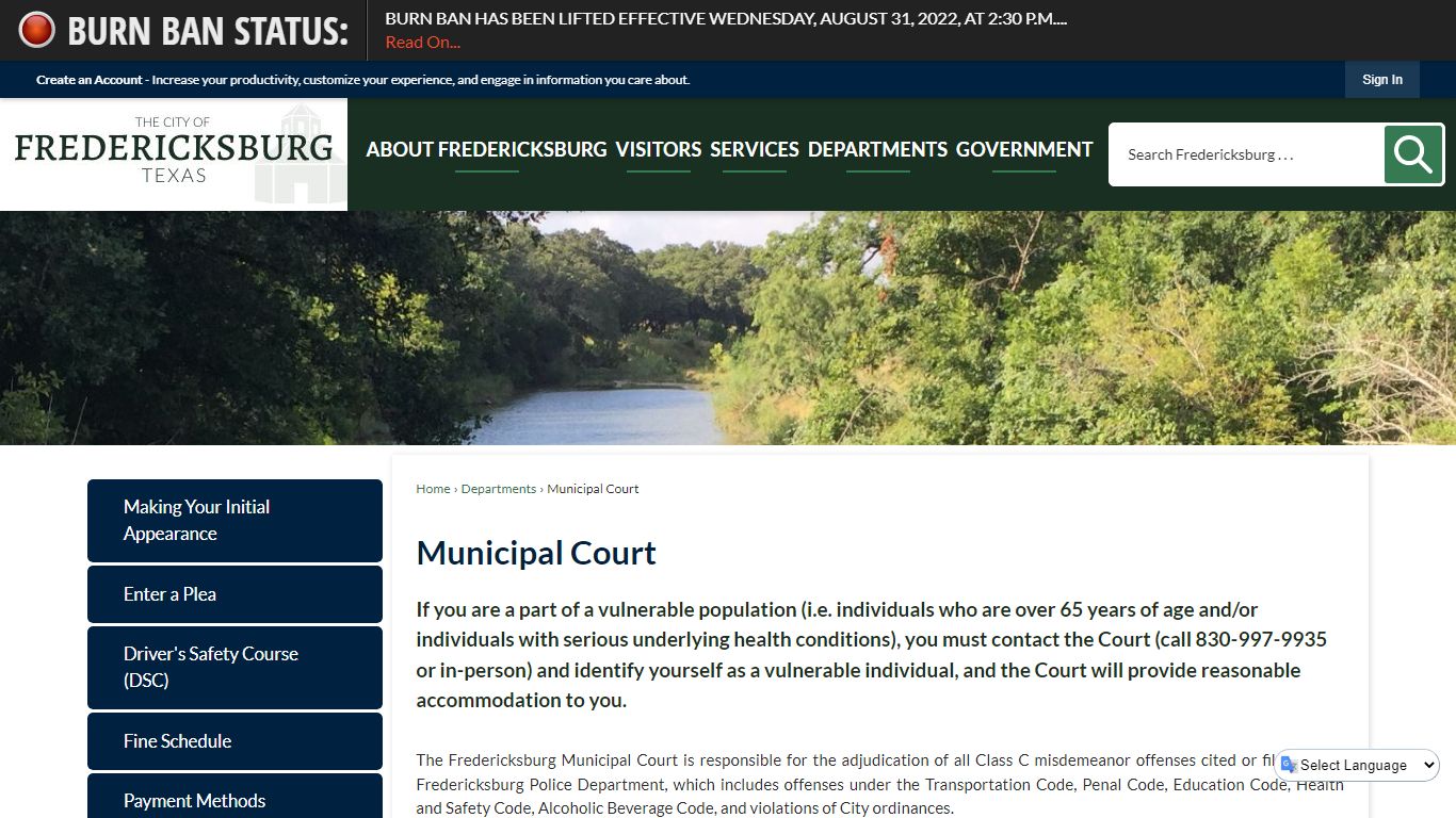 Municipal Court | Fredericksburg, TX - Official Website